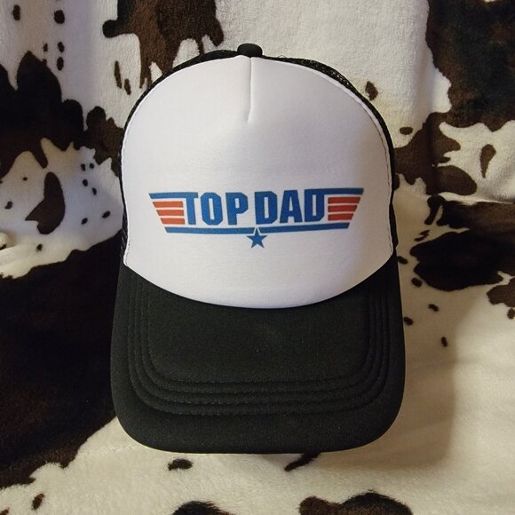 Top Dad Black Trucker Hat - Picture 7 of 8